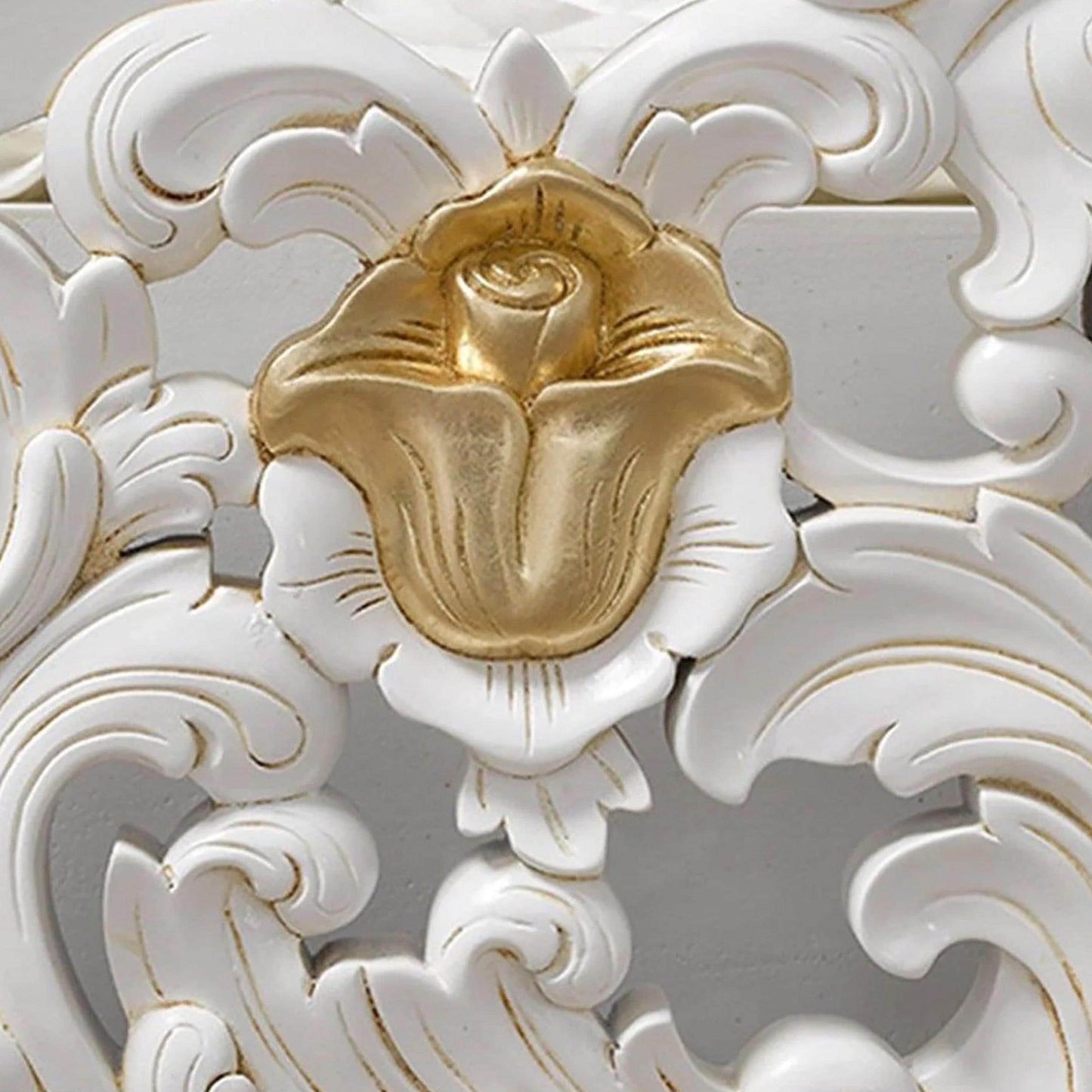 Handmade Giltwood Bed Frame: Tufted Bohemian Rococo Style