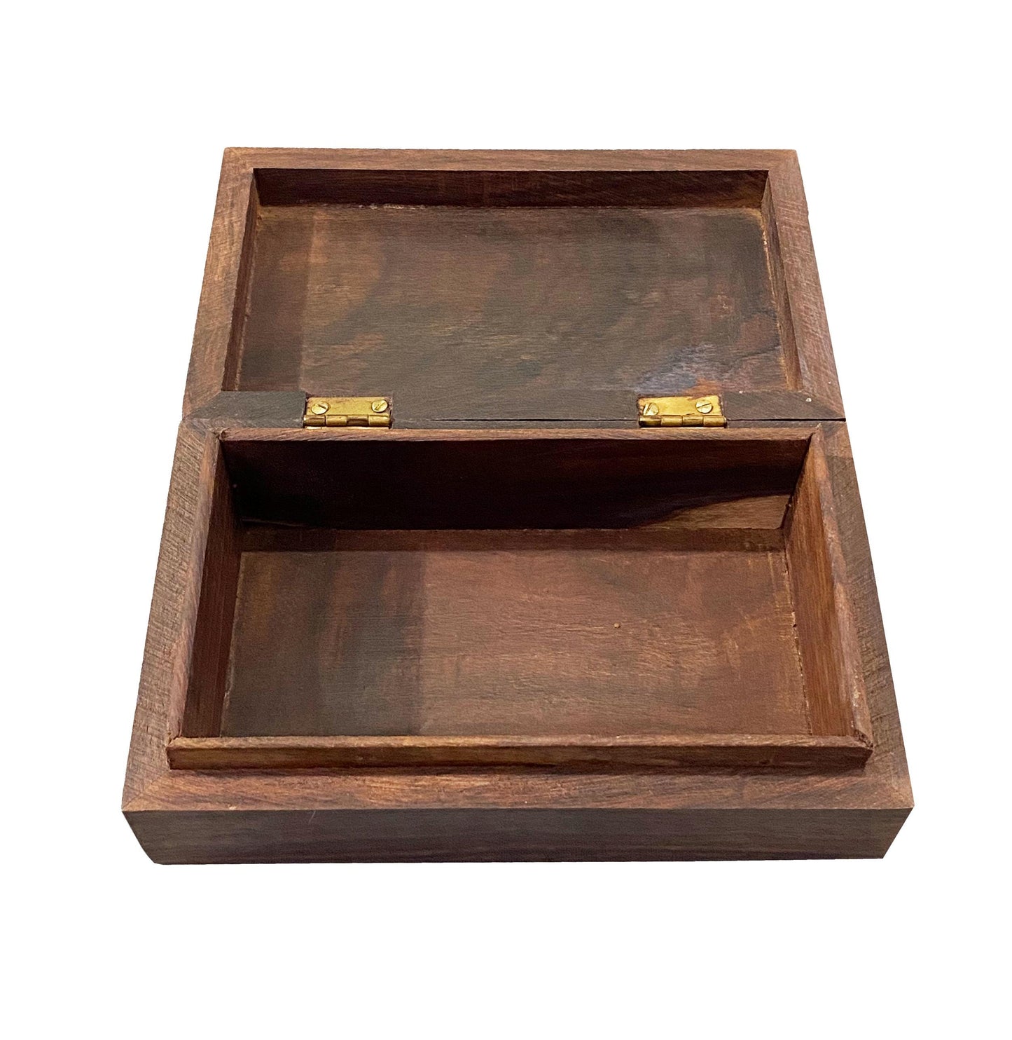 Handmade Wood Carving Box: Mid-Century Jewelry Box