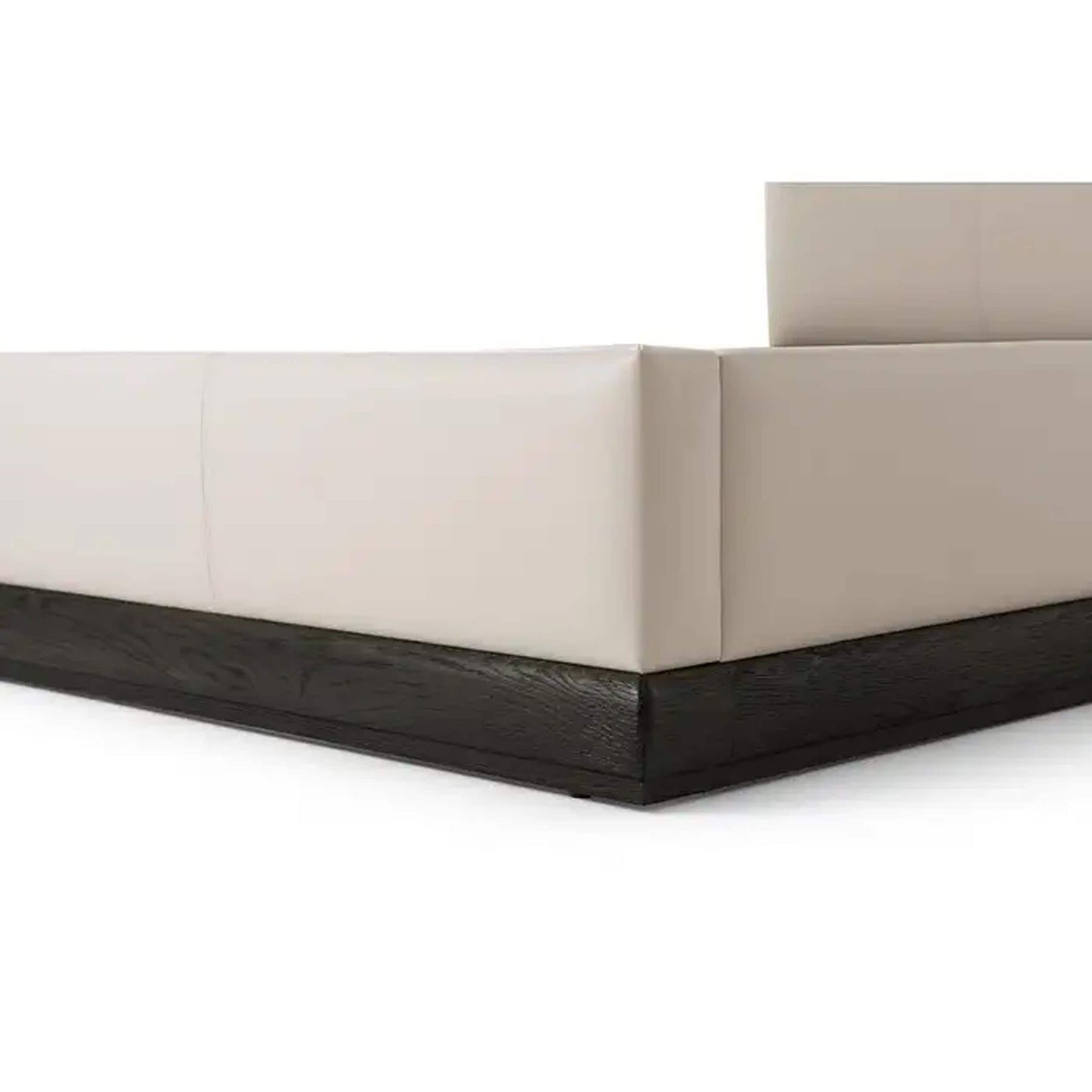 Handmade Leather Upholstered King Bed: Modern Bohemian Bed Frame