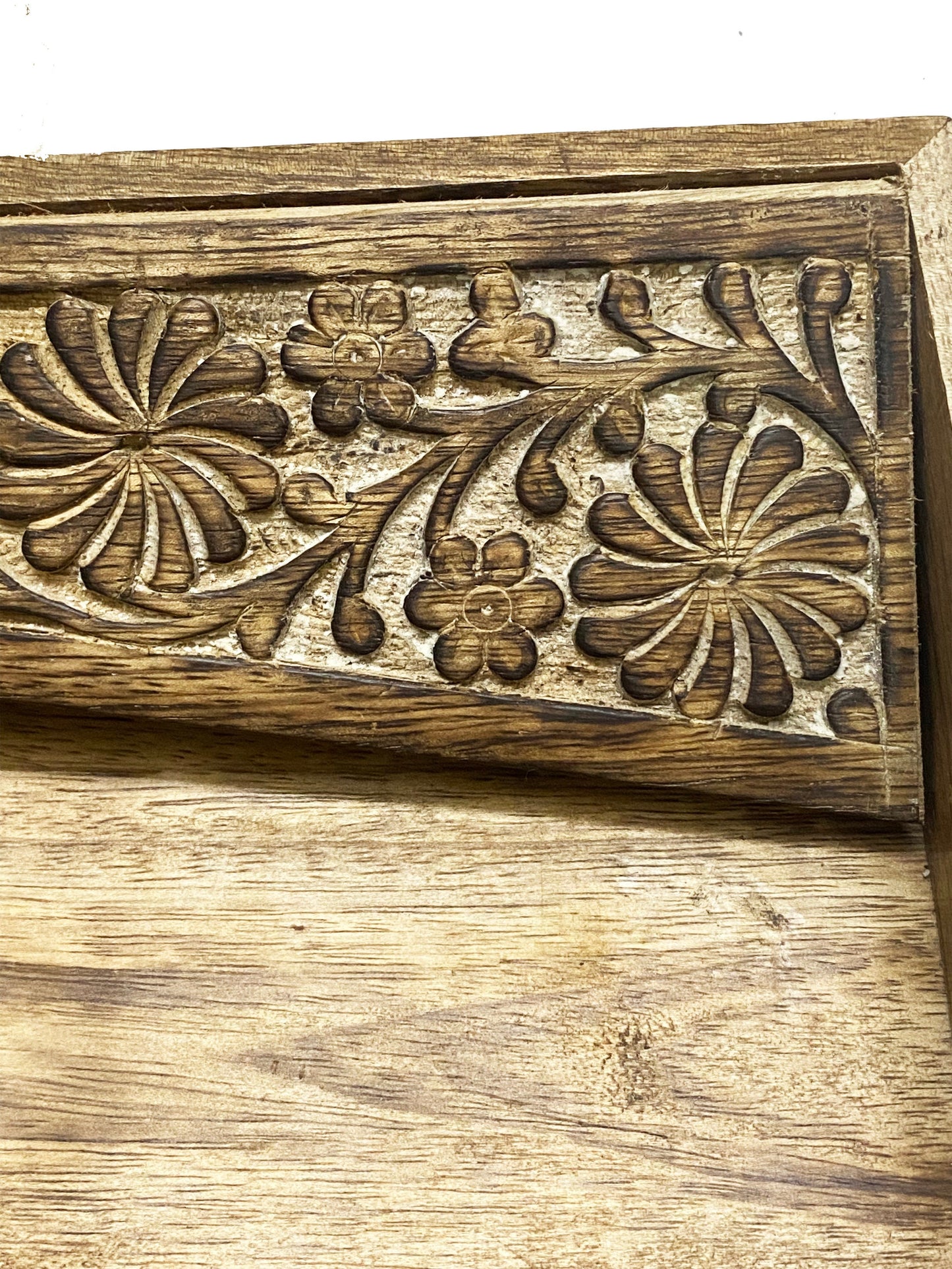 wood carved Tray for napkins, handmade Wooden Napkin holder coffee table décor