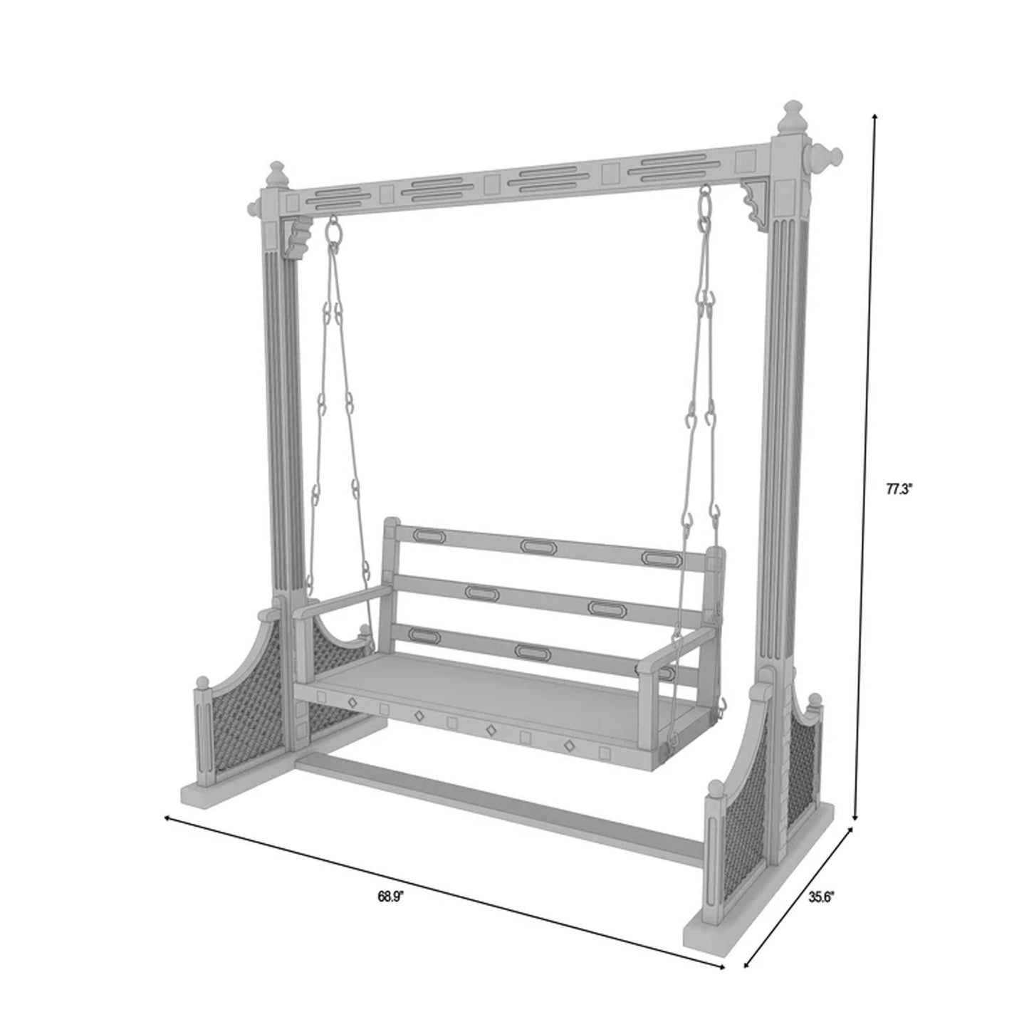 Handmade Teak Wood Swing: Modern Indoor/Outdoor Jhula