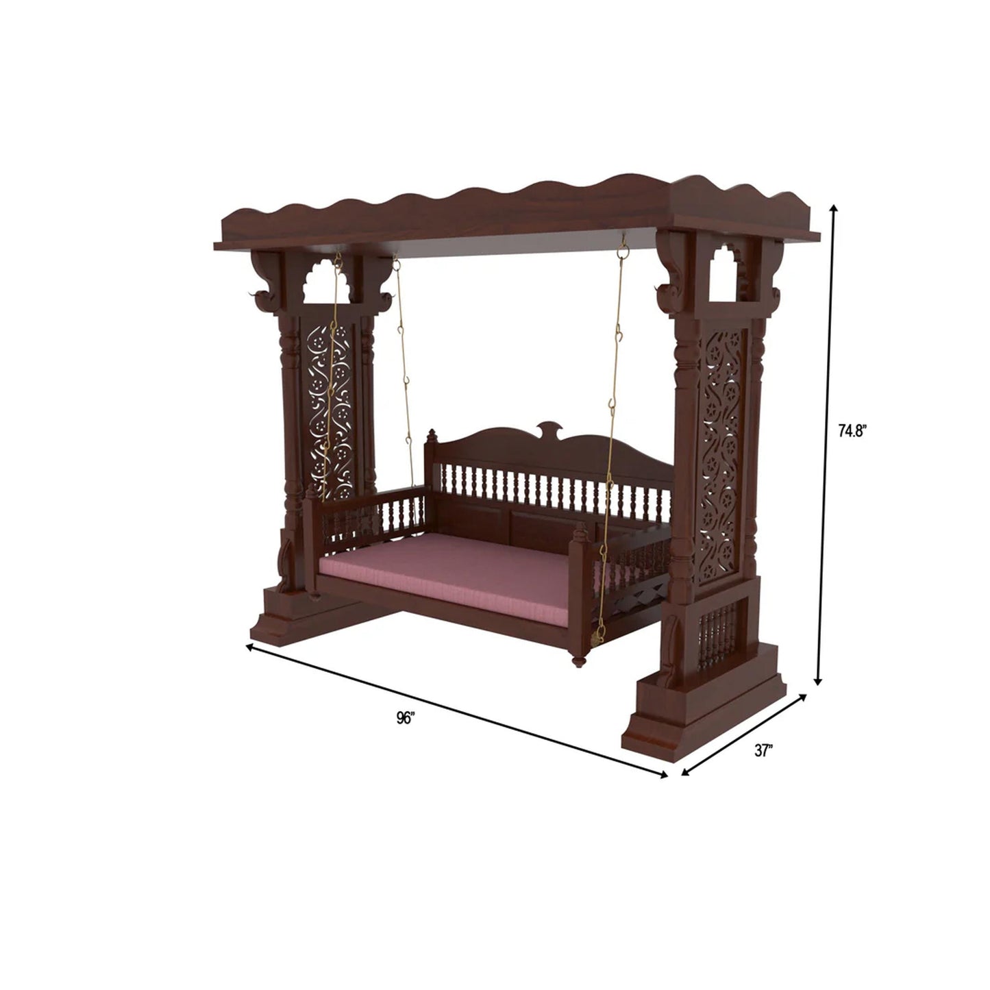 Handmade Teak Wood Swing: Traditional Indian Jhula