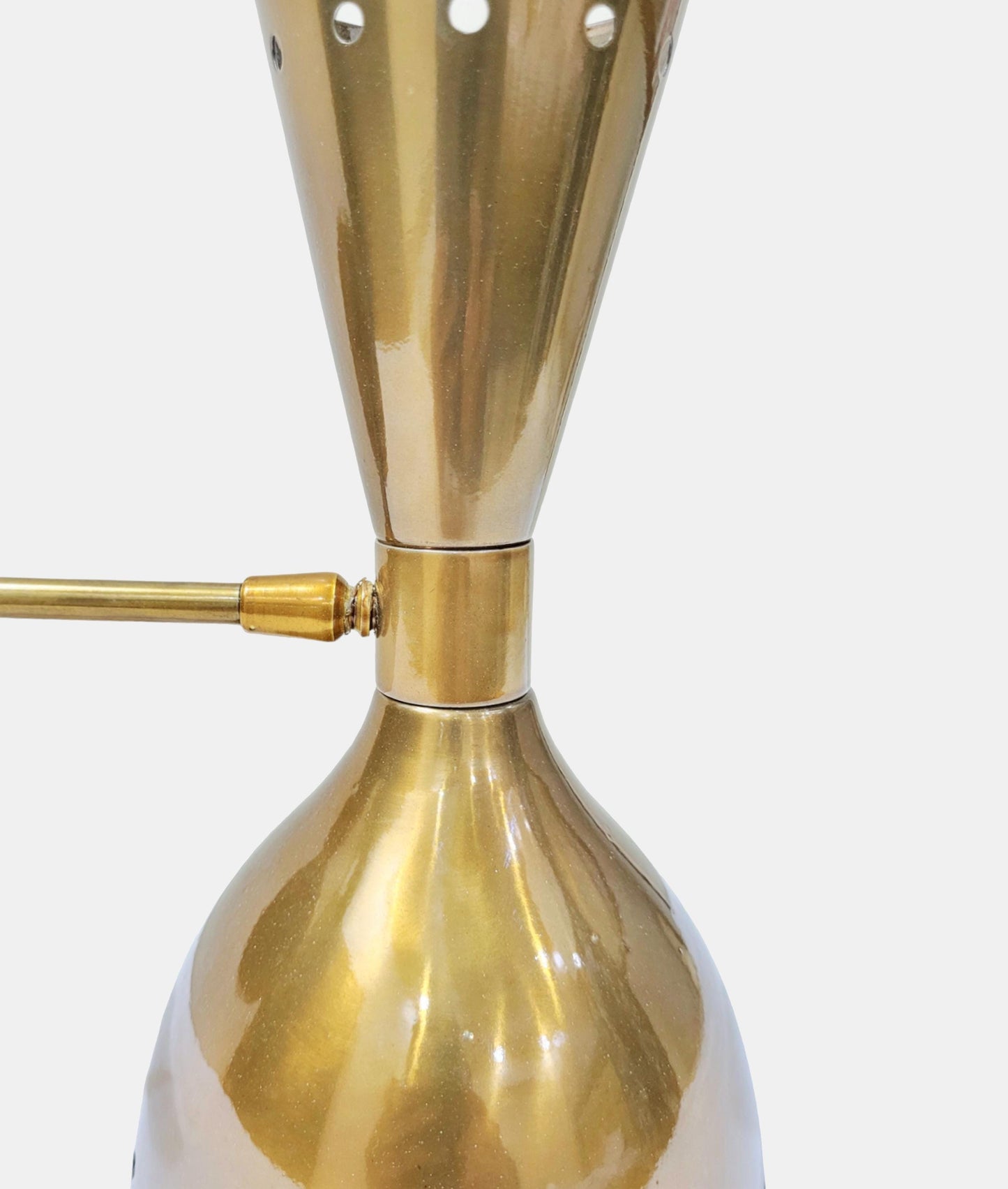 Antique Brass 2-Light Wall Sconce - Mid-Century Modern Light Fixture