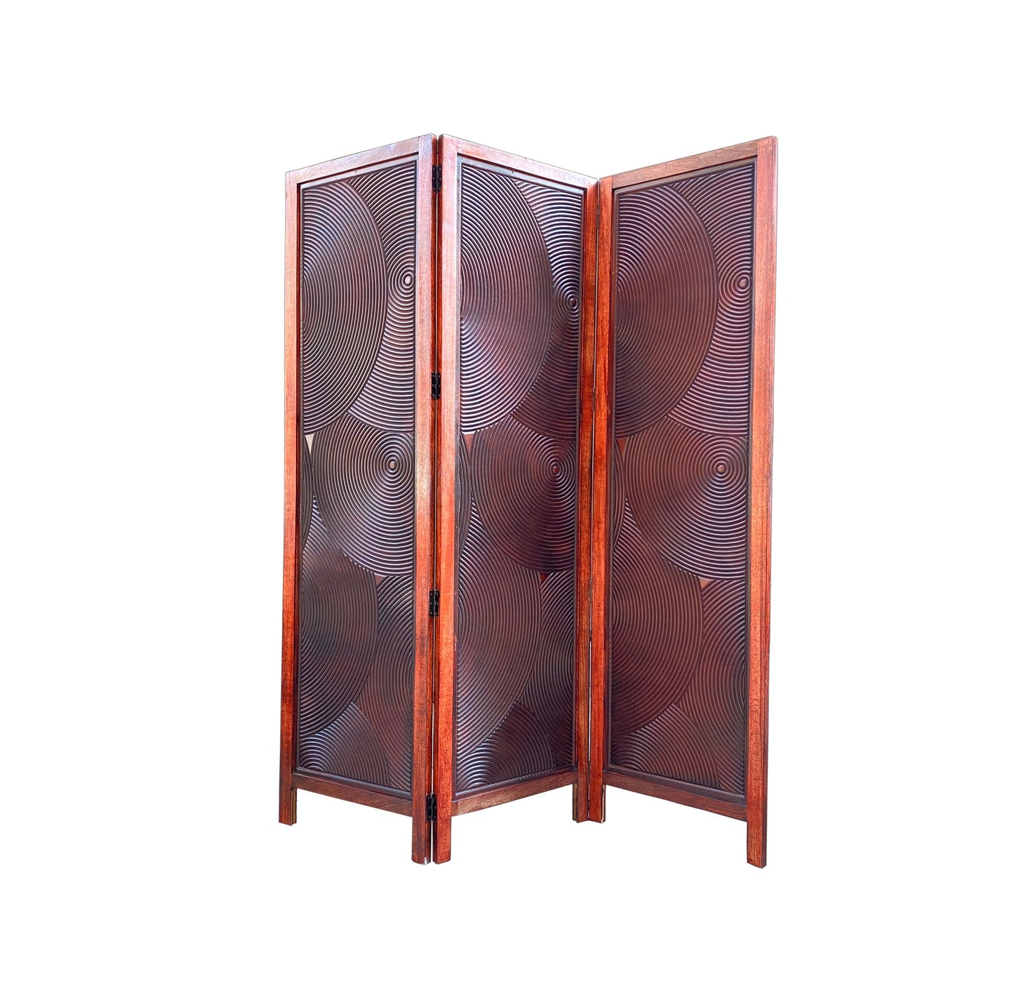 Mid-Century Wooden privacy Folding Room divider, Self standing partition for home and office