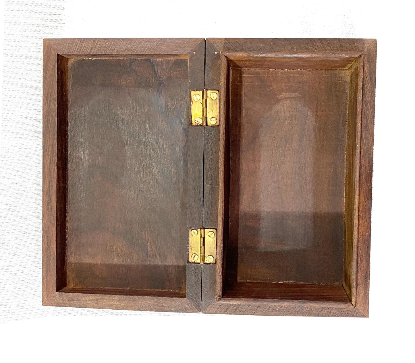 Handmade Wood Flower Carving Box: Mid-Century Jewelry Box