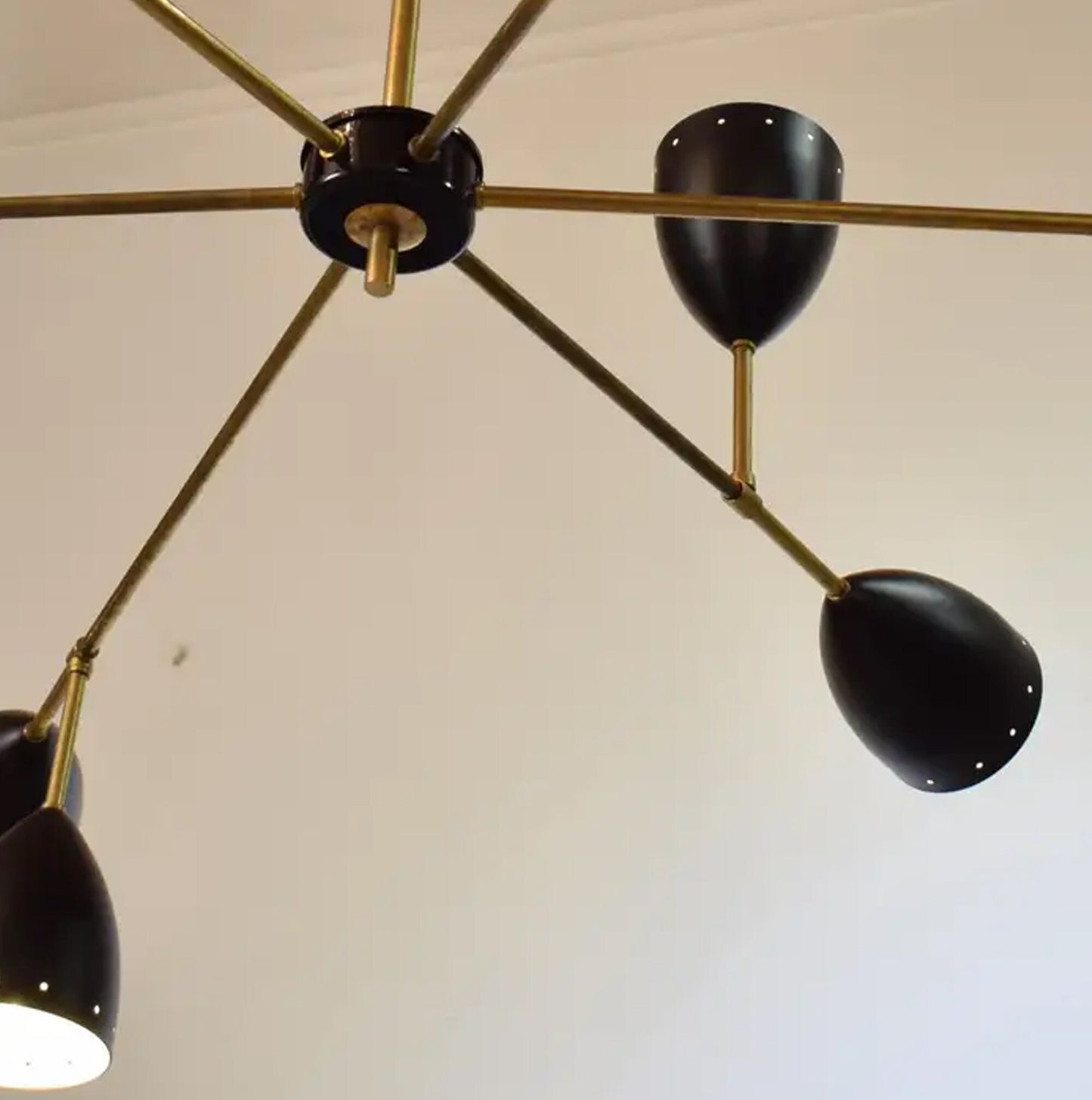 10 Light Modern Brass Ceiling light, handmade Italian fixture