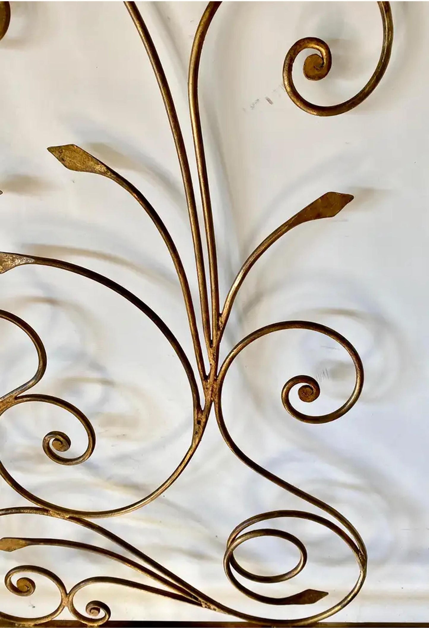 Hollywood Regency Metal Headboard: King/Queen French Louis XV Style