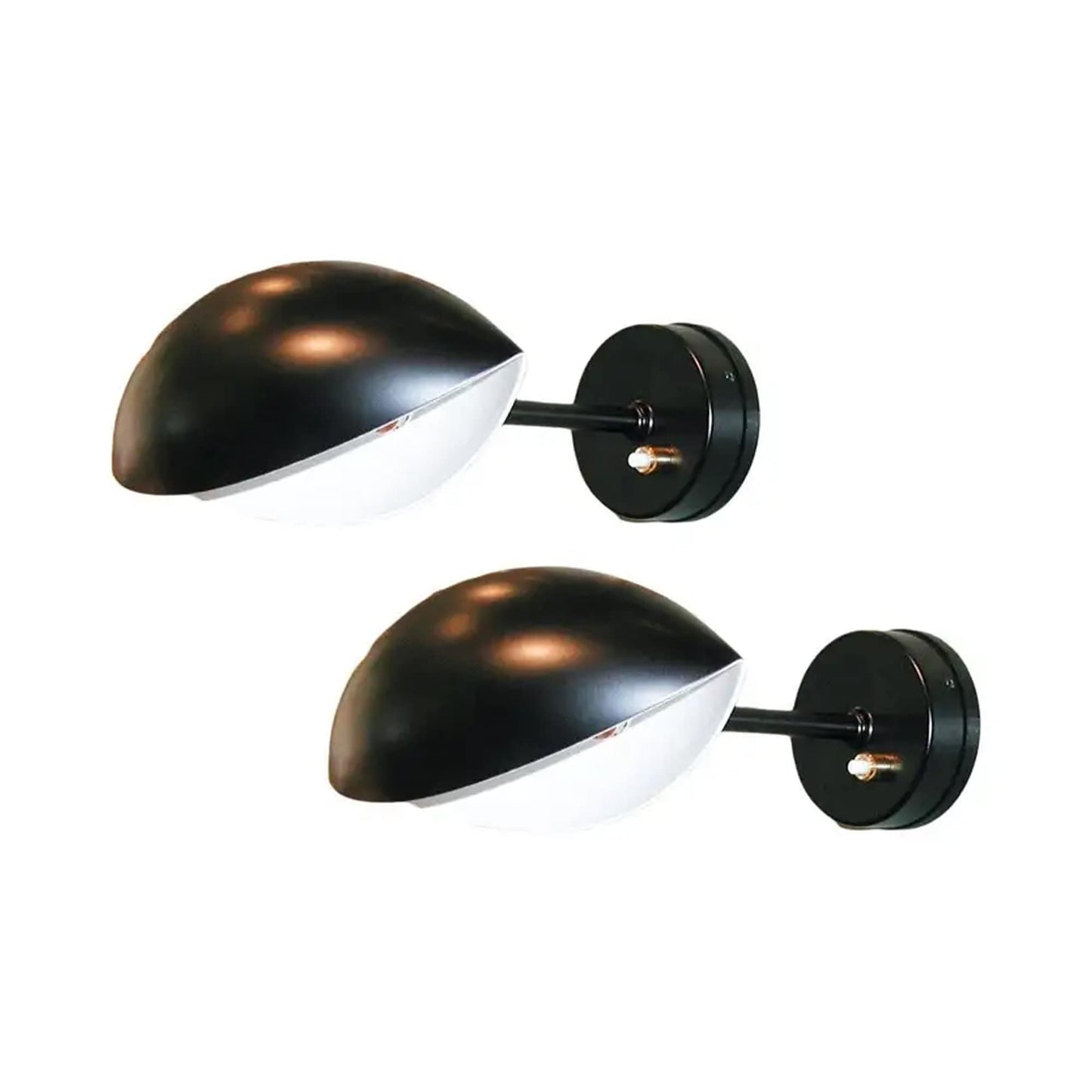 Brass Eye Wall sconce, Handmade Modern Curved disk sconce