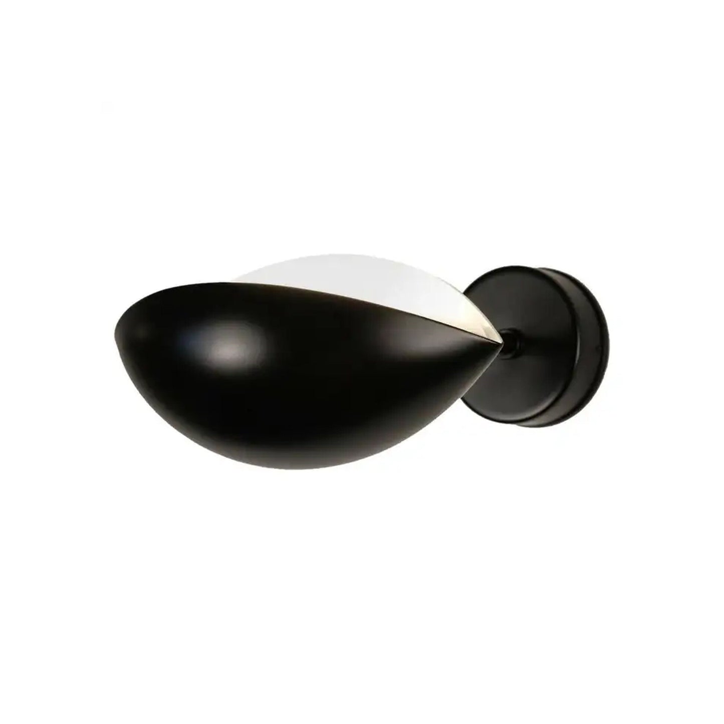 Brass Eye Wall sconce, Handmade Modern Curved disk sconce