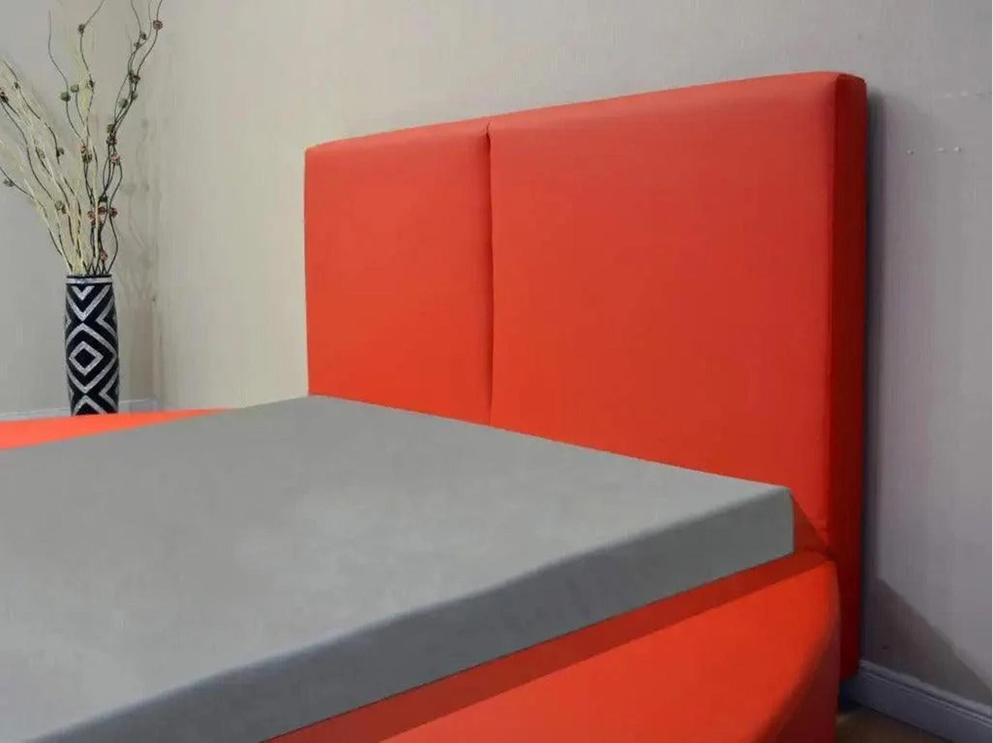 Handmade Modern Round King Bed: Tufted Headboard, Solid Wood Frame