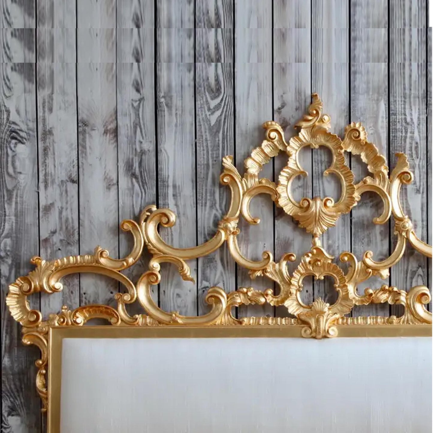 Handmade English Regency King Size Bed Frame: Bohemian Rococo Style