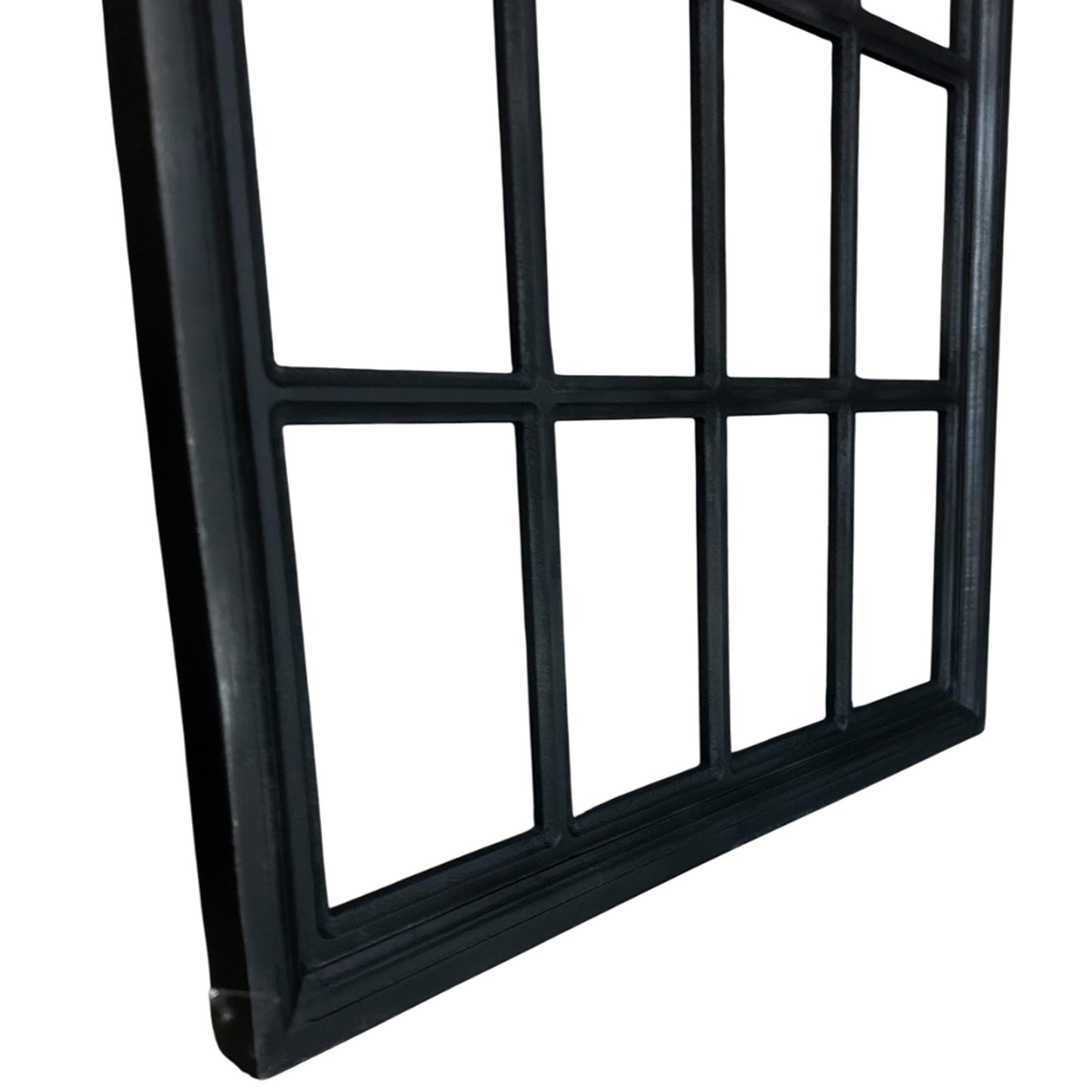 Handmade Black Wooden Arched Window Frame: Moroccan Decor (24x36 inches