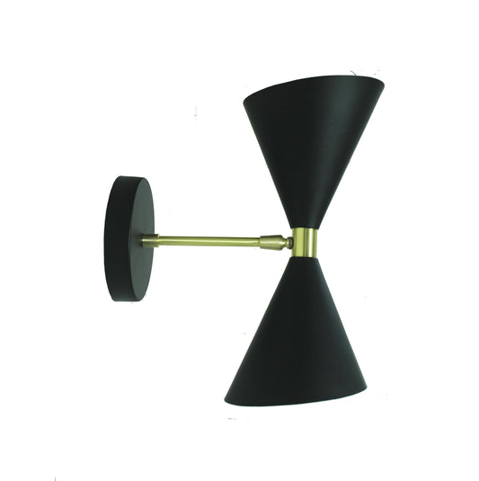 Handmade Brass 2-Light Wall Sconce - Mid-Century Modern Italian Lighting