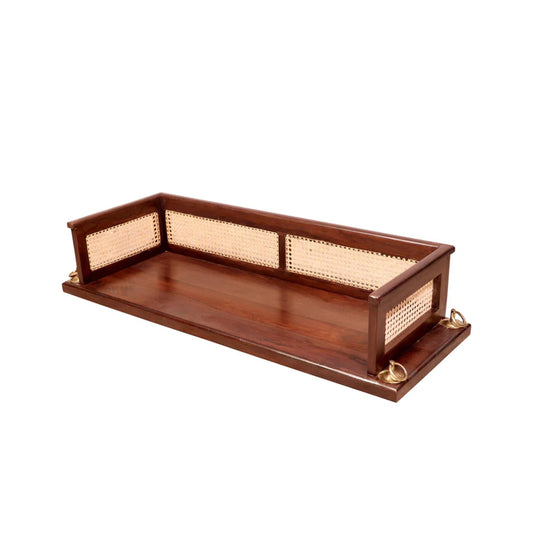 Handmade Teak Wood Swing with Brass Chain: Traditional Jhula