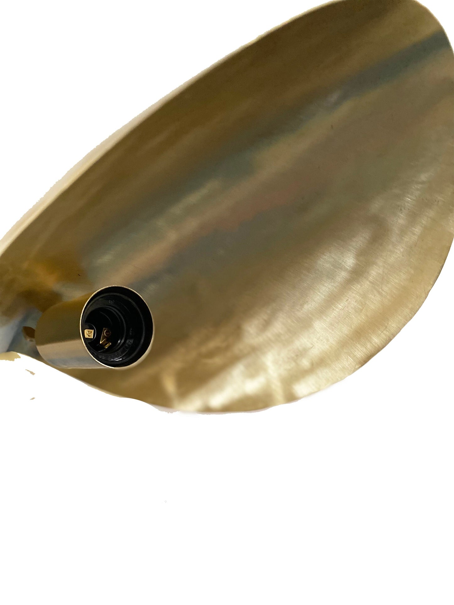 Handmade Brass Stingray Chandelier: 8-Light Curved Disk Ceiling Fixture