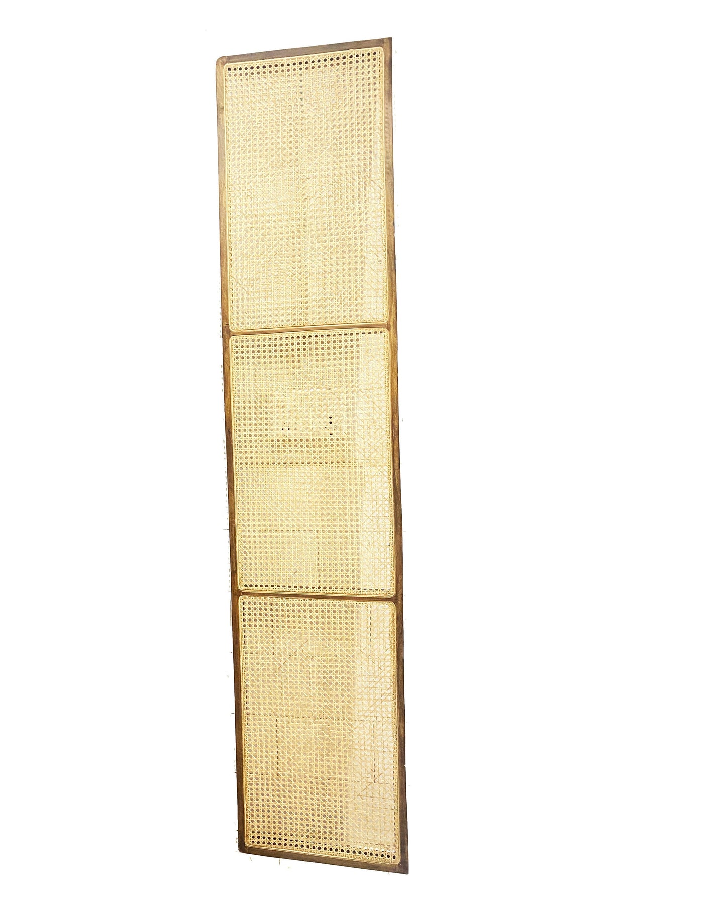 Mid century cane knitted Bathroom divider, Hand knitted Privacy Rattan 8 feet height bathroom divider screen partition