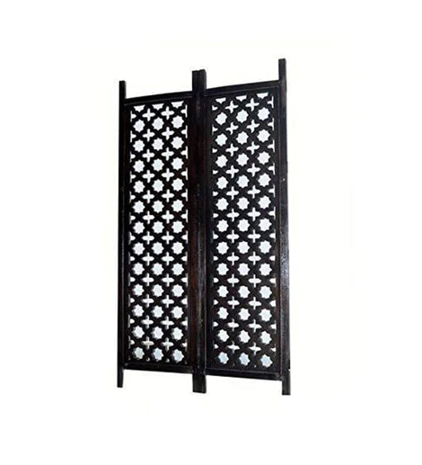 Handmade Walnut Folding Room Divider - 7 ft Tall