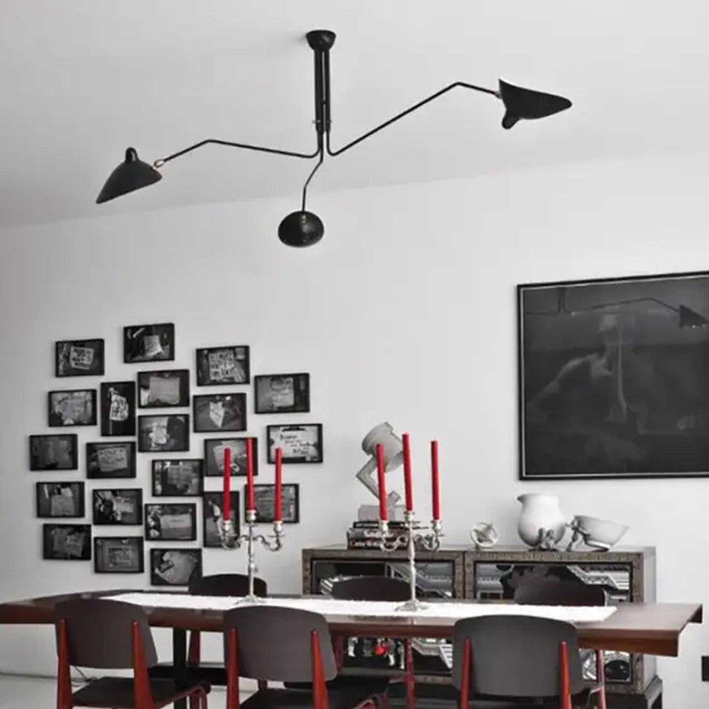 Handmade Brass 3-Arm Ceiling Light: Modern Rotatable Fixture