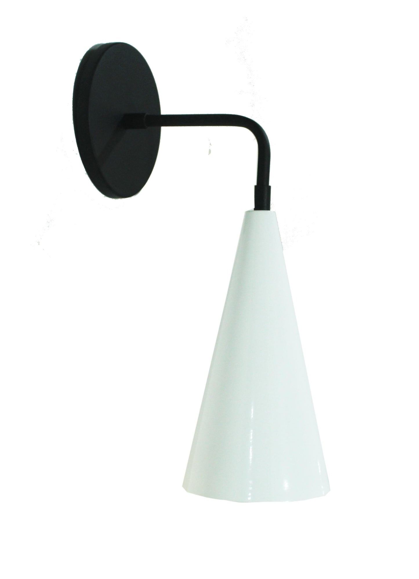 Handmade Italian Cone Wall Sconce: Mid-Century Modern Brass Shade