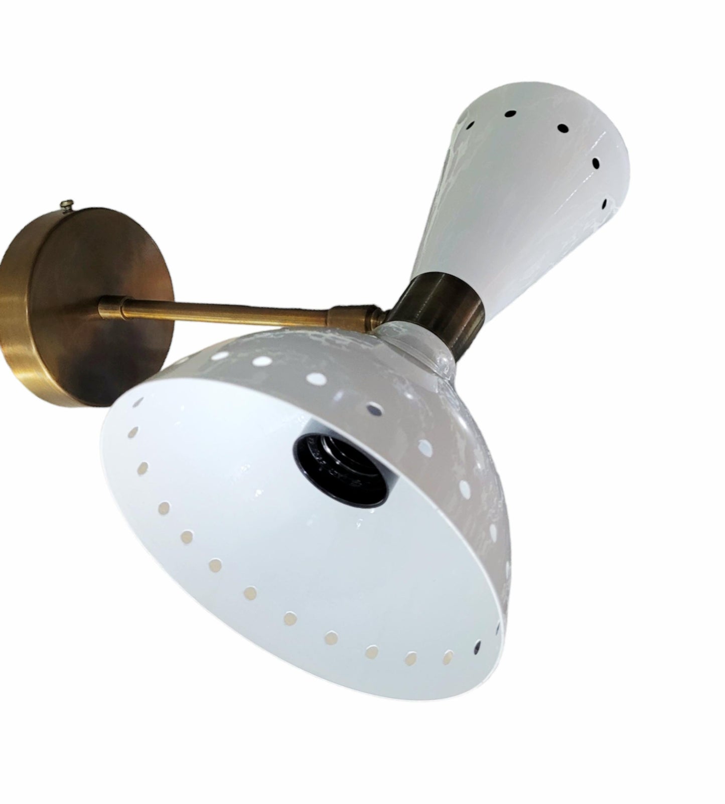 Handmade Italian Brass Wall Sconce: Mid-Century Modern Light Fixture