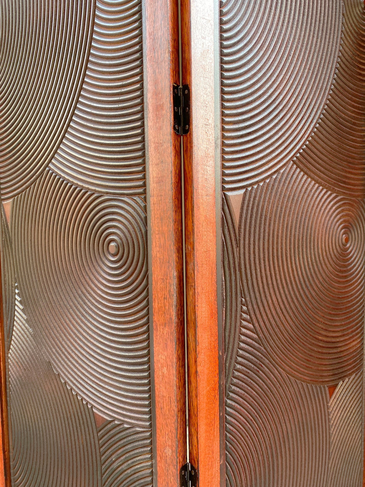 Mid-Century Wooden privacy Folding Room divider, Self standing partition for home and office