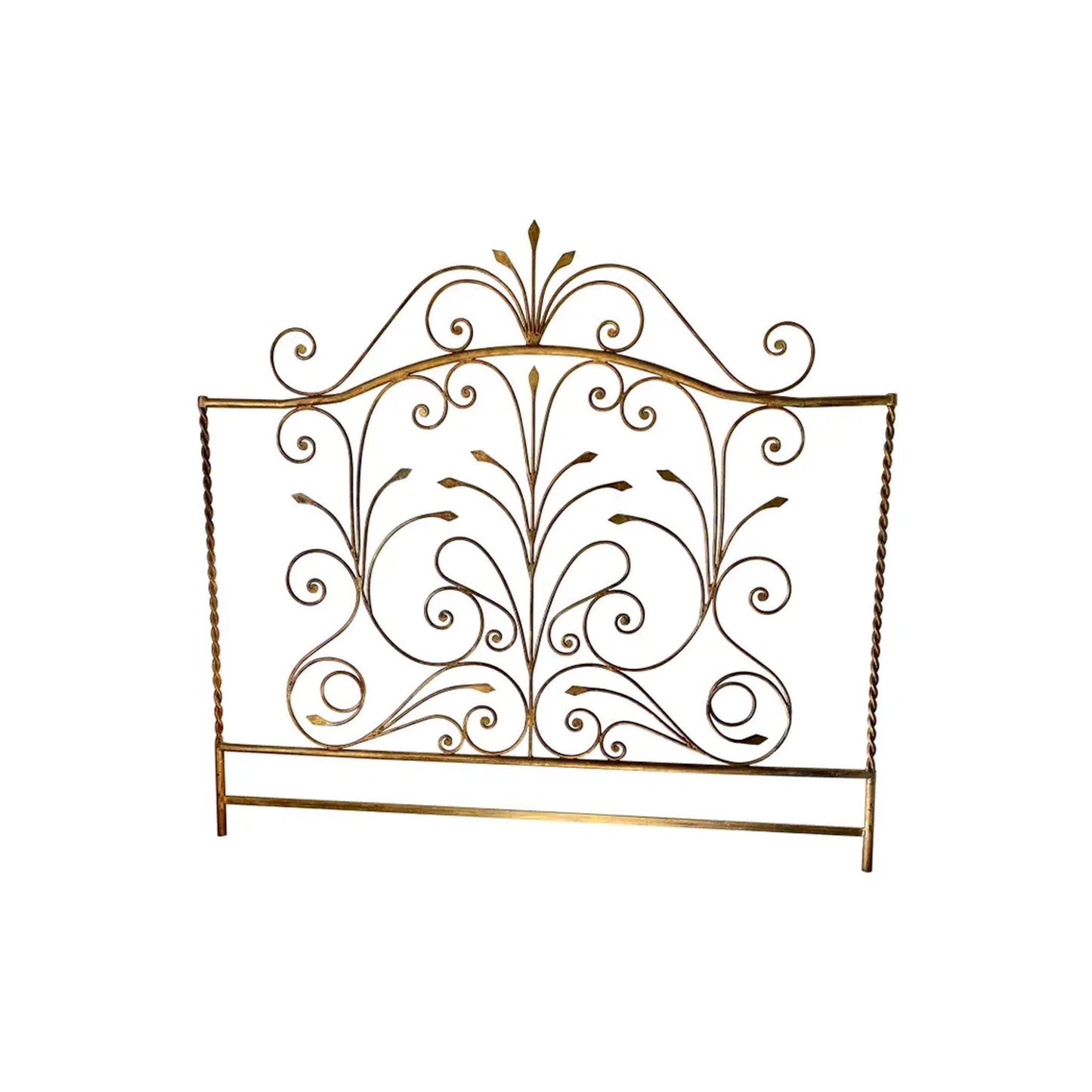 Hollywood Regency Metal Headboard: King/Queen French Louis XV Style