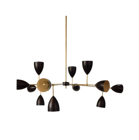 10 Light Modern Brass Ceiling light, handmade Italian fixture
