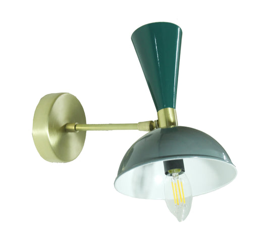 Handmade Brass Diabolo Wall Sconce: Mid-Century Modern Articulated Light