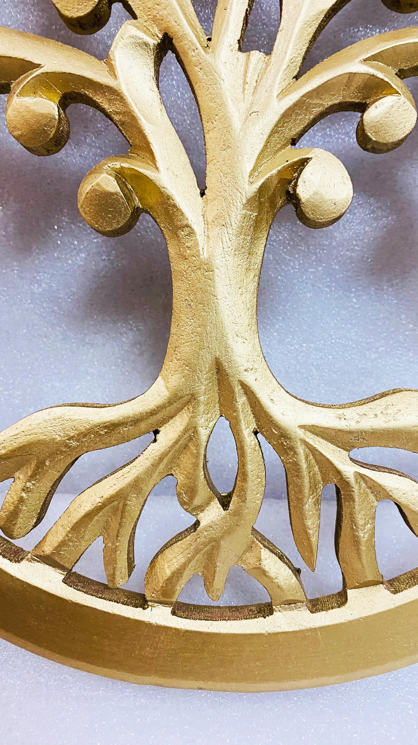 Handmade Gold Tree Wall Decor: Rustic Wooden Panels (Set of 2)