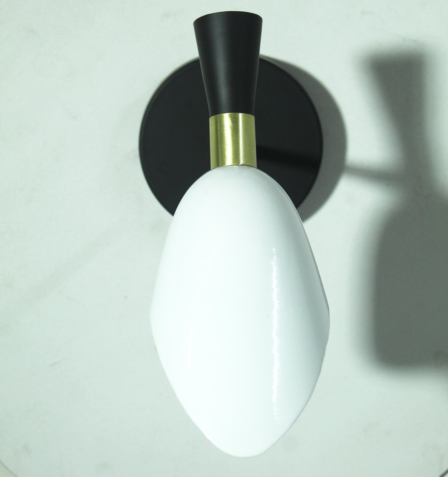 Handmade Italian Brass Wall Sconce: Mid-Century Modern Light Fixture