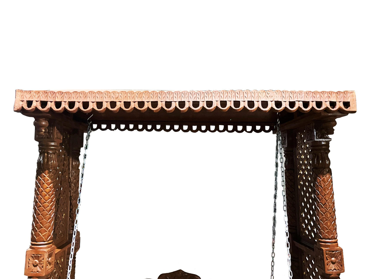 Handmade Teak Wood Swing: Traditional Jhula Decor