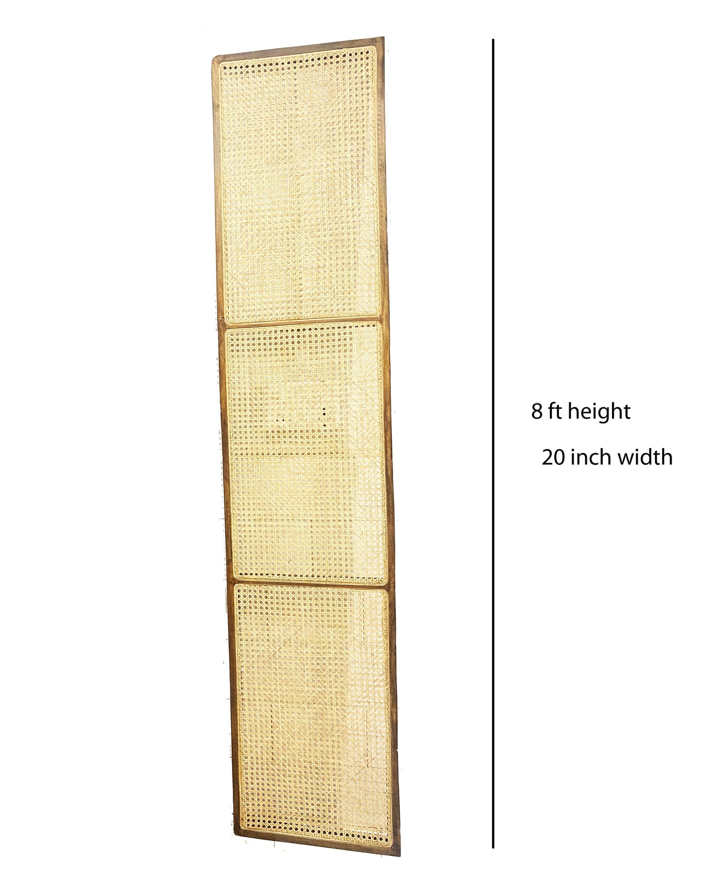 Mid century cane knitted Bathroom divider, Hand knitted Privacy Rattan 8 feet height bathroom divider screen partition
