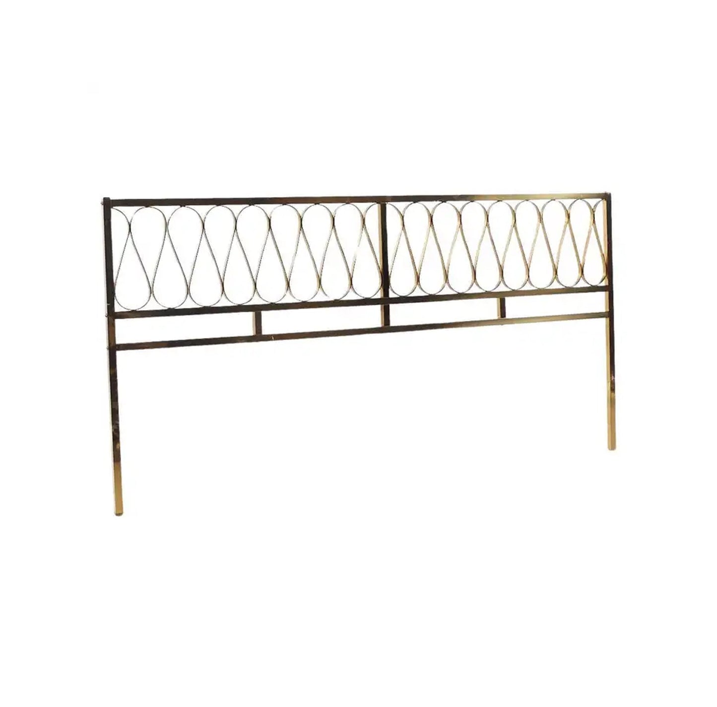 Mid-Century Modern Brass Headboard: Handmade King/Queen Size