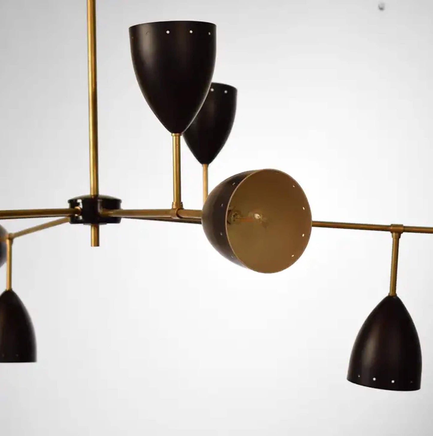 10 Light Modern Brass Ceiling light, handmade Italian fixture