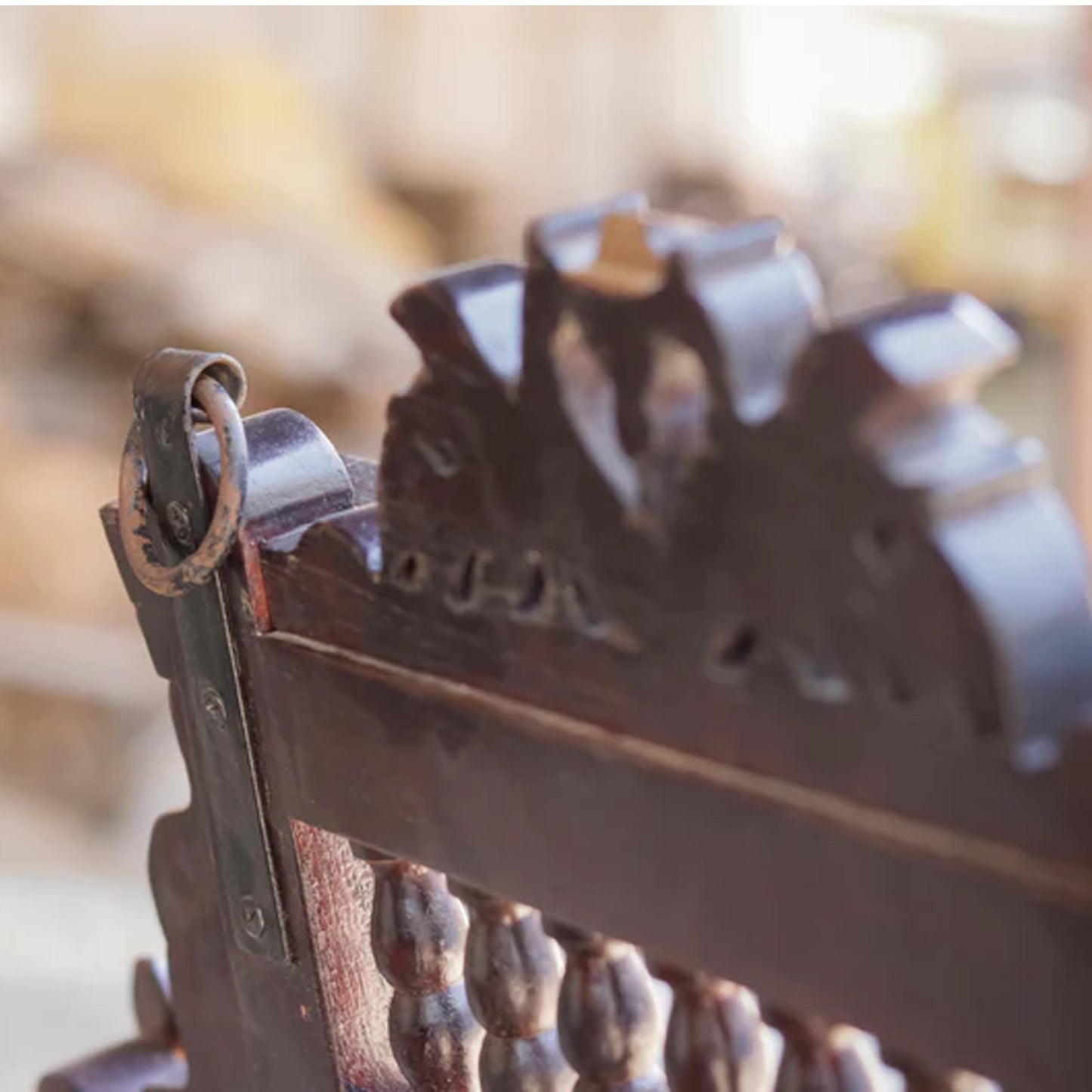 Handmade Wooden Wall Mirror with Storage: Carved Wood Decor
