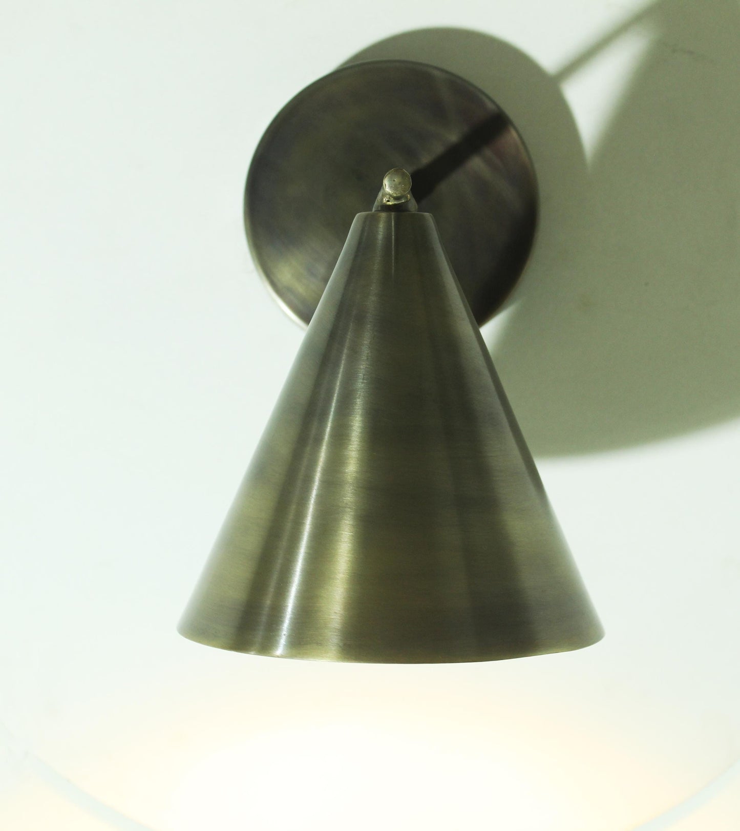 Handmade Italian Brass Wall Sconce: Mid-Century Modern Light