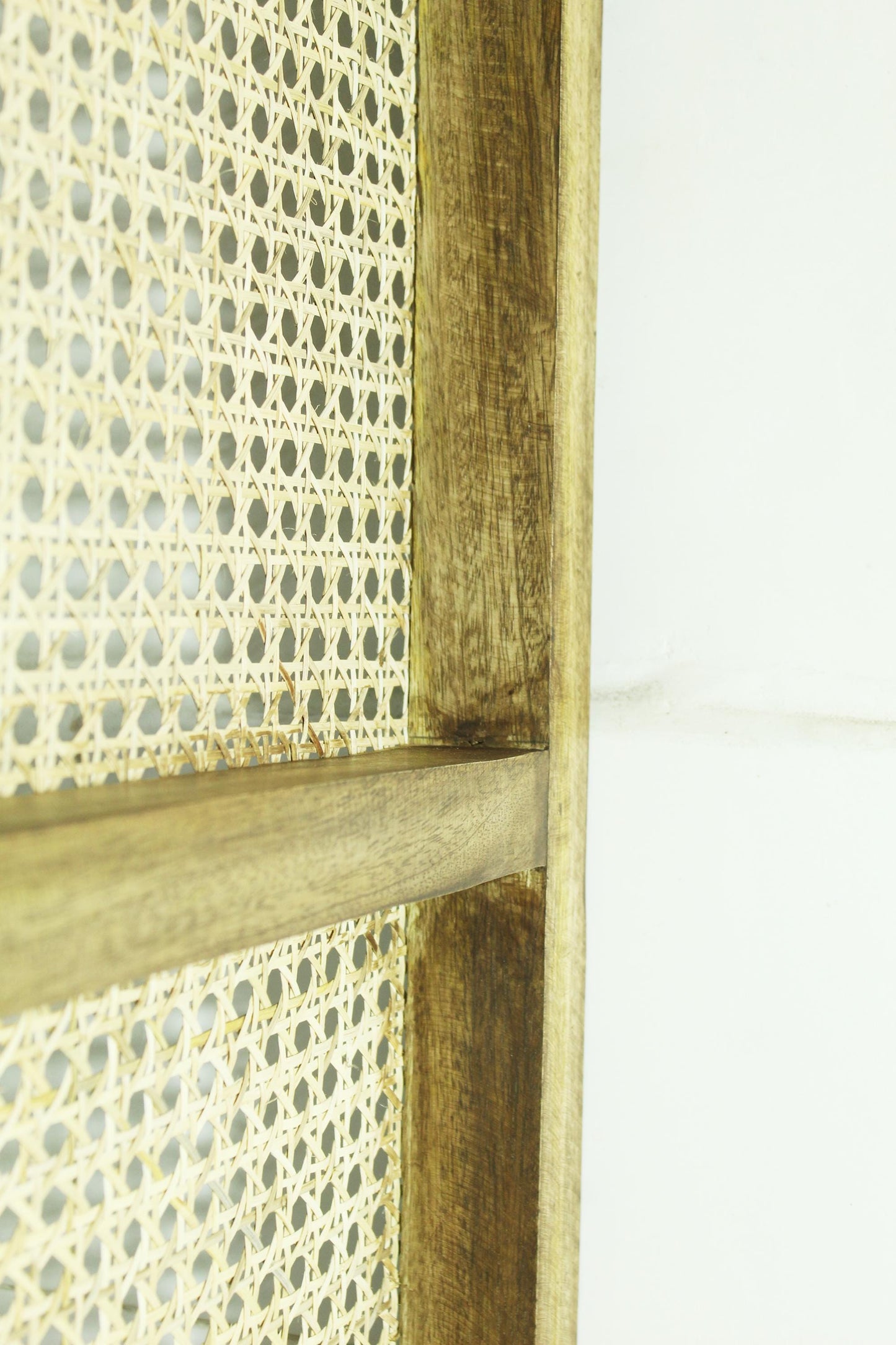 Mid century Rattan Panel, Solid Wood Cane Room Divider, Wood Partition, Slatted Room Divider Custom size also available