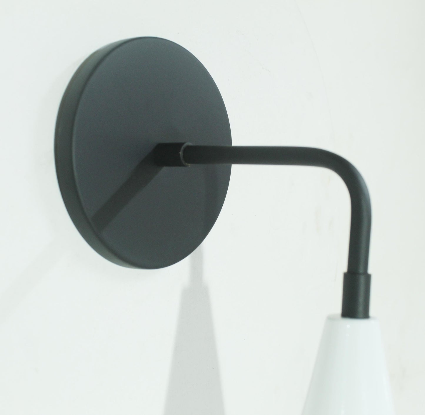 Handmade Italian Cone Wall Sconce: Mid-Century Modern Brass Shade