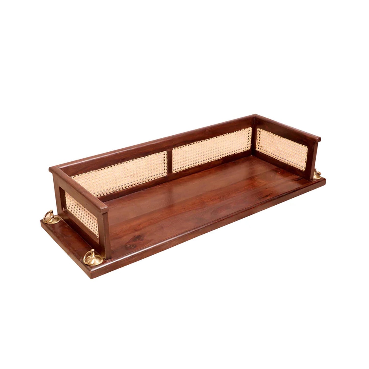 Handmade Teak Wood Swing with Brass Chain: Traditional Jhula