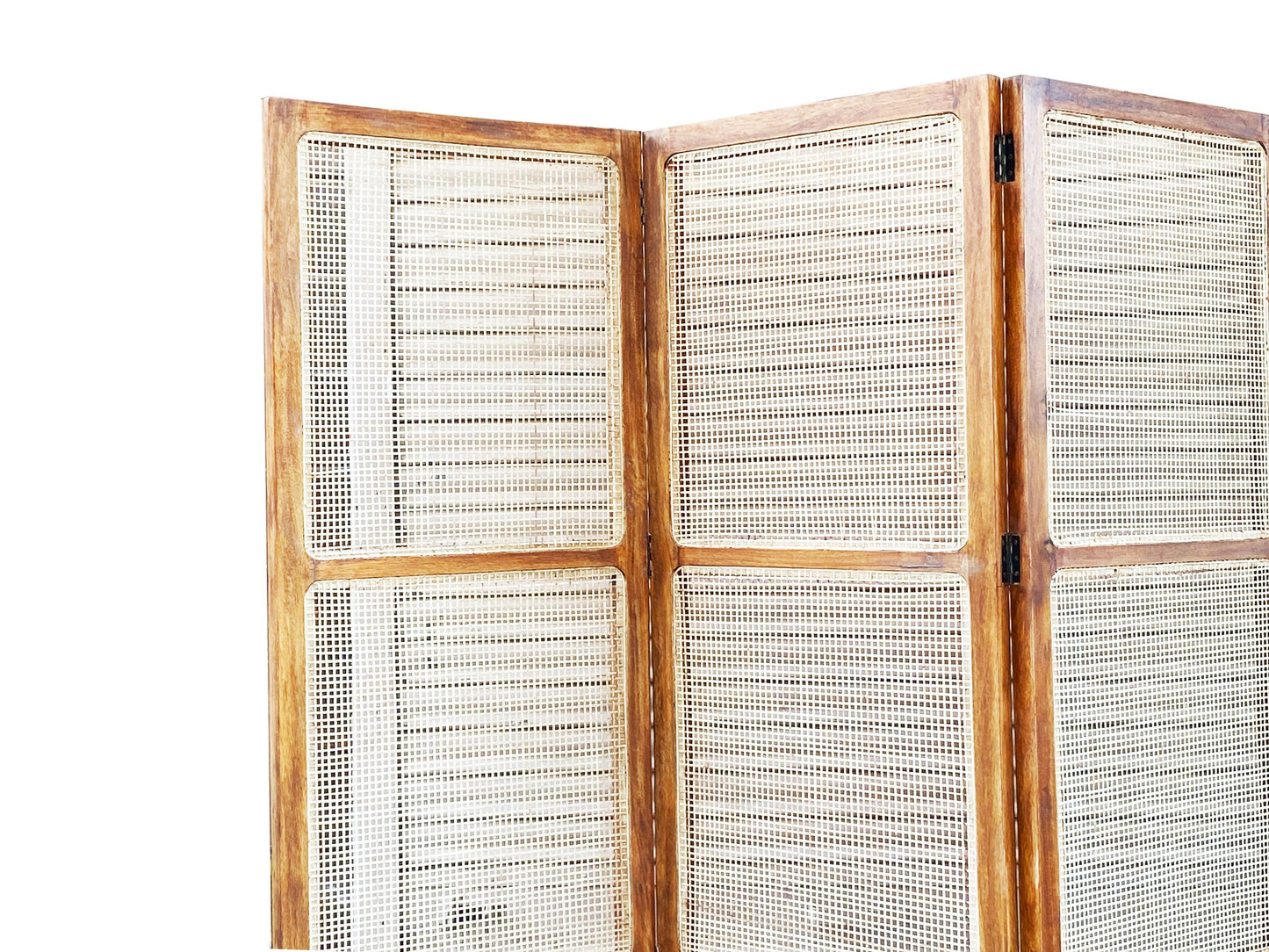 Natural Rattan cane Room partition Screen, Folding Divider, Mid-century Separator