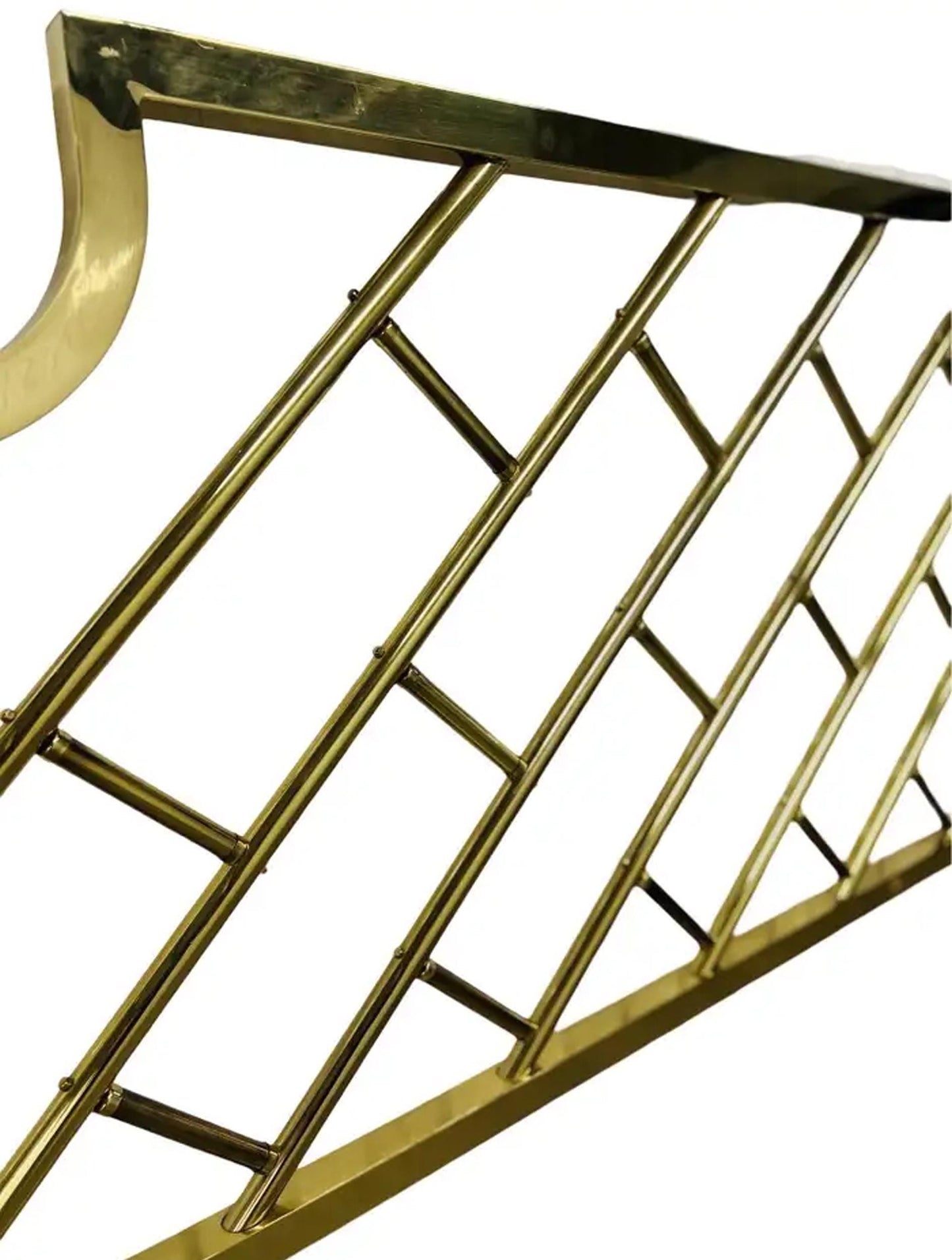 Mid Century Brass King Headboard: Handmade Rococo Louis XV Style