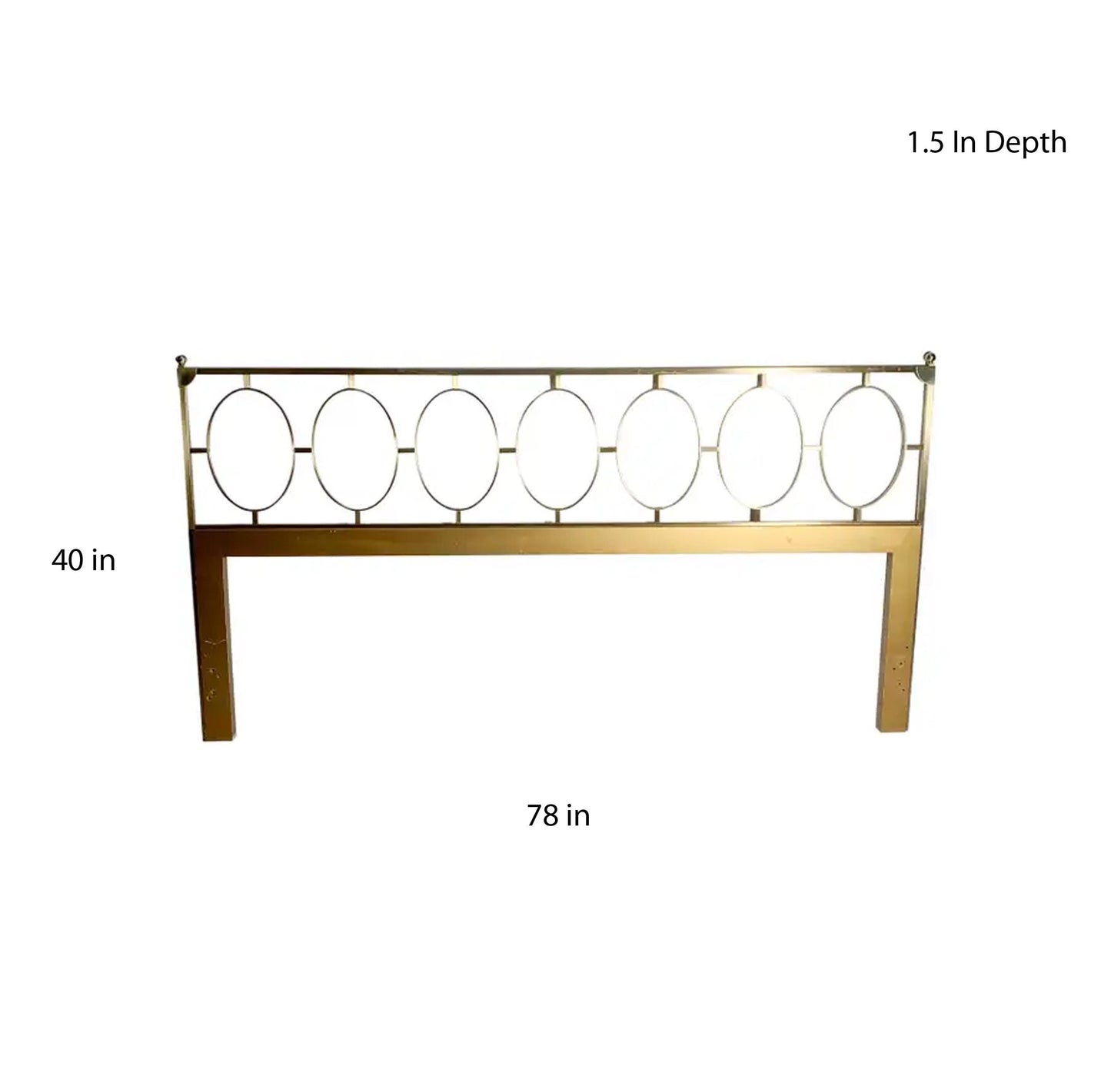 Mid Century Brass Headboard: Handmade Rococo Louis XV Style