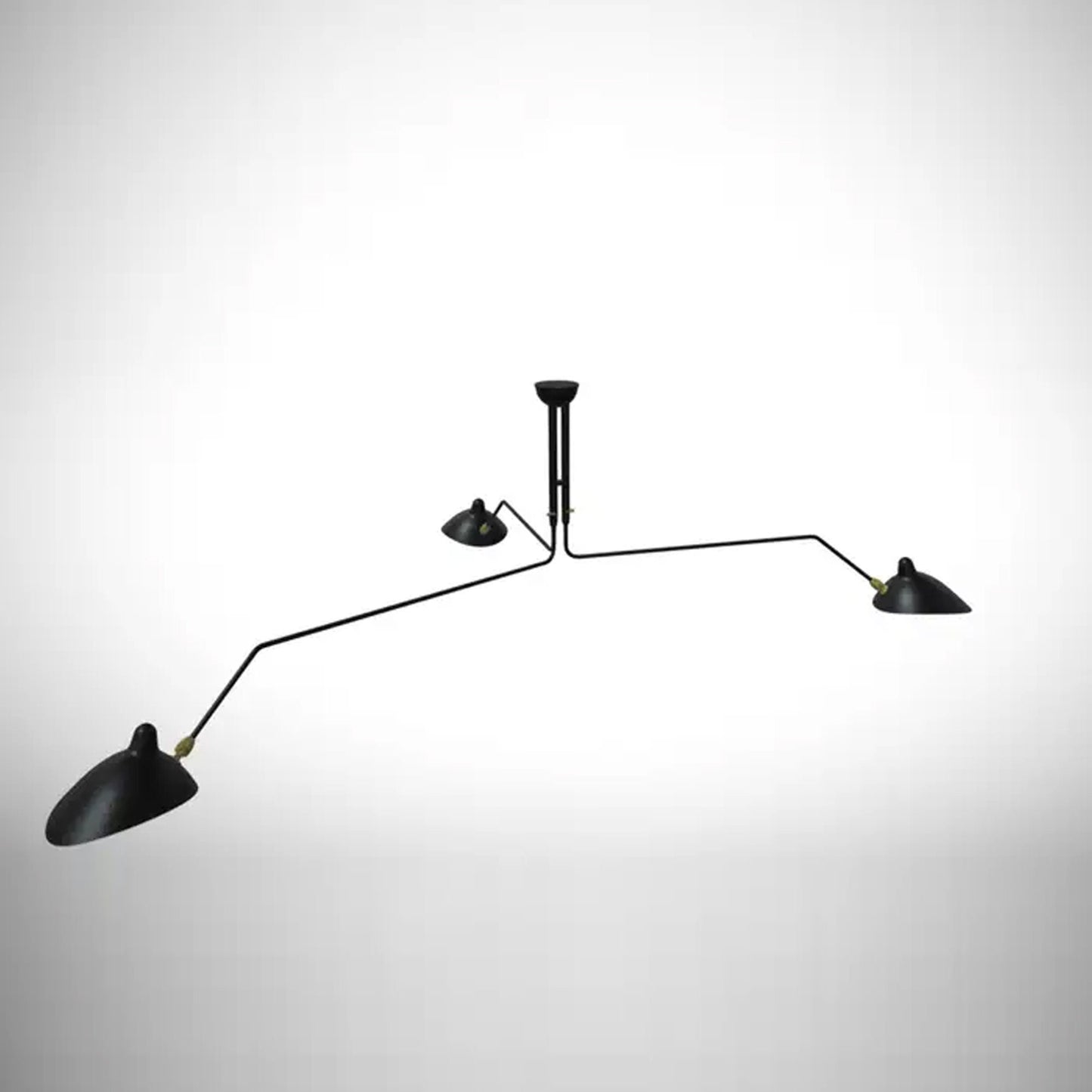 Handmade Brass 3-Arm Ceiling Light: Modern Rotatable Fixture