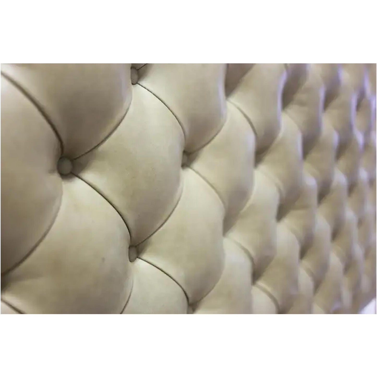 Handmade Tan Leather Tufted Bed: Oakwood Bohemian Bed Frame