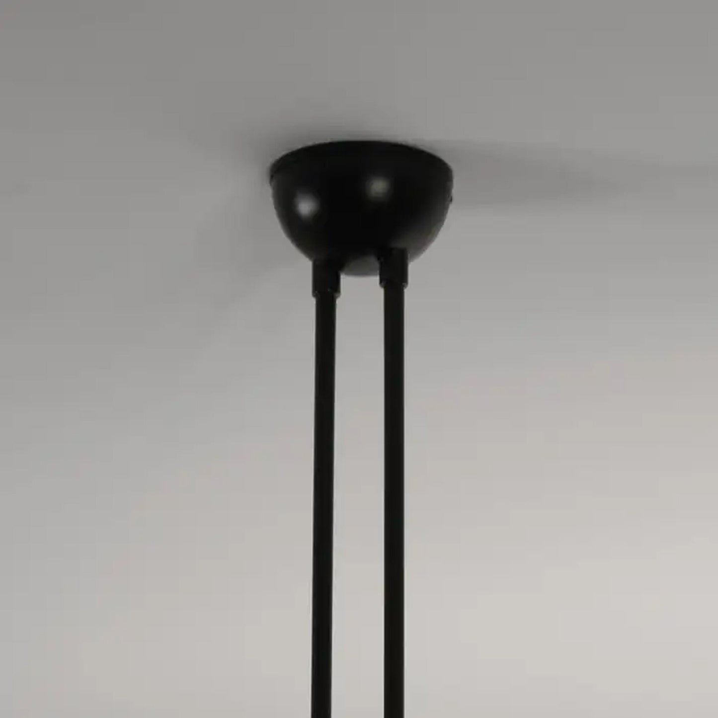 2-Arm Brass Ceiling Light: Modern Matte Black Fixture