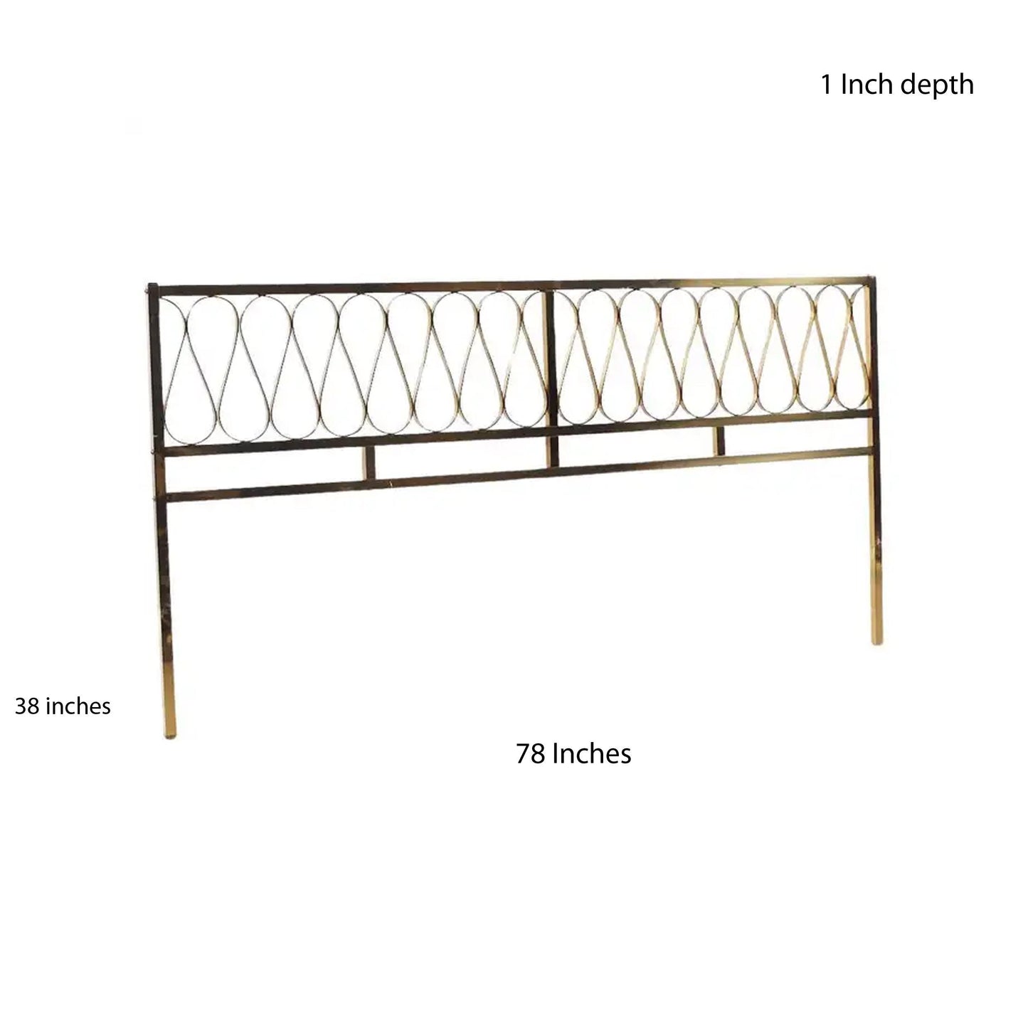 Mid-Century Modern Brass Headboard: Handmade King/Queen Size