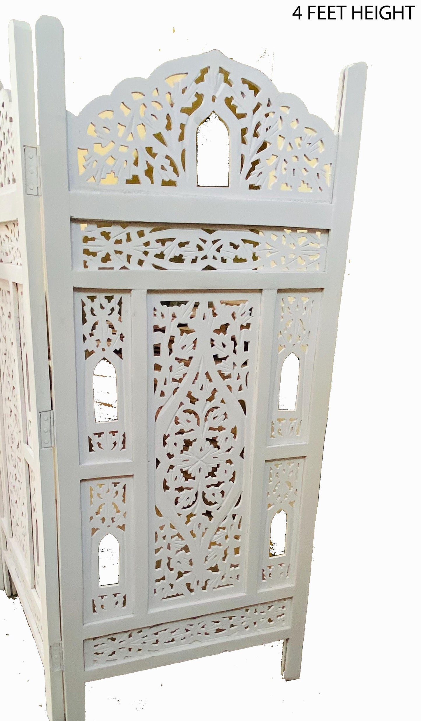 Mid century Bell Design Wooden Small Folding Divider, Partition, Handmade Self standing separator