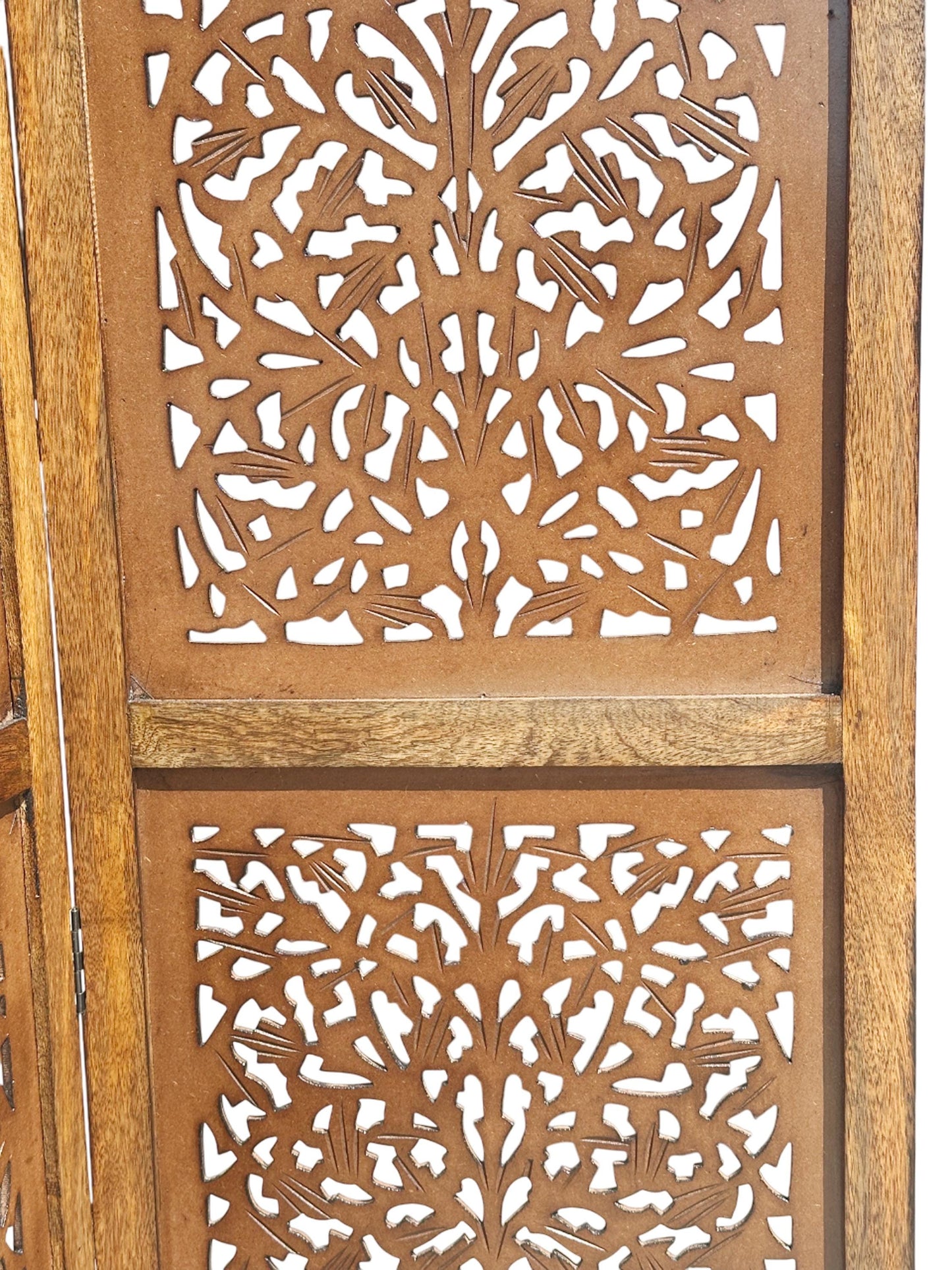 Mid century Big Mesh Design Wooden Folding Divider, Partition, Handmade Self standing separator