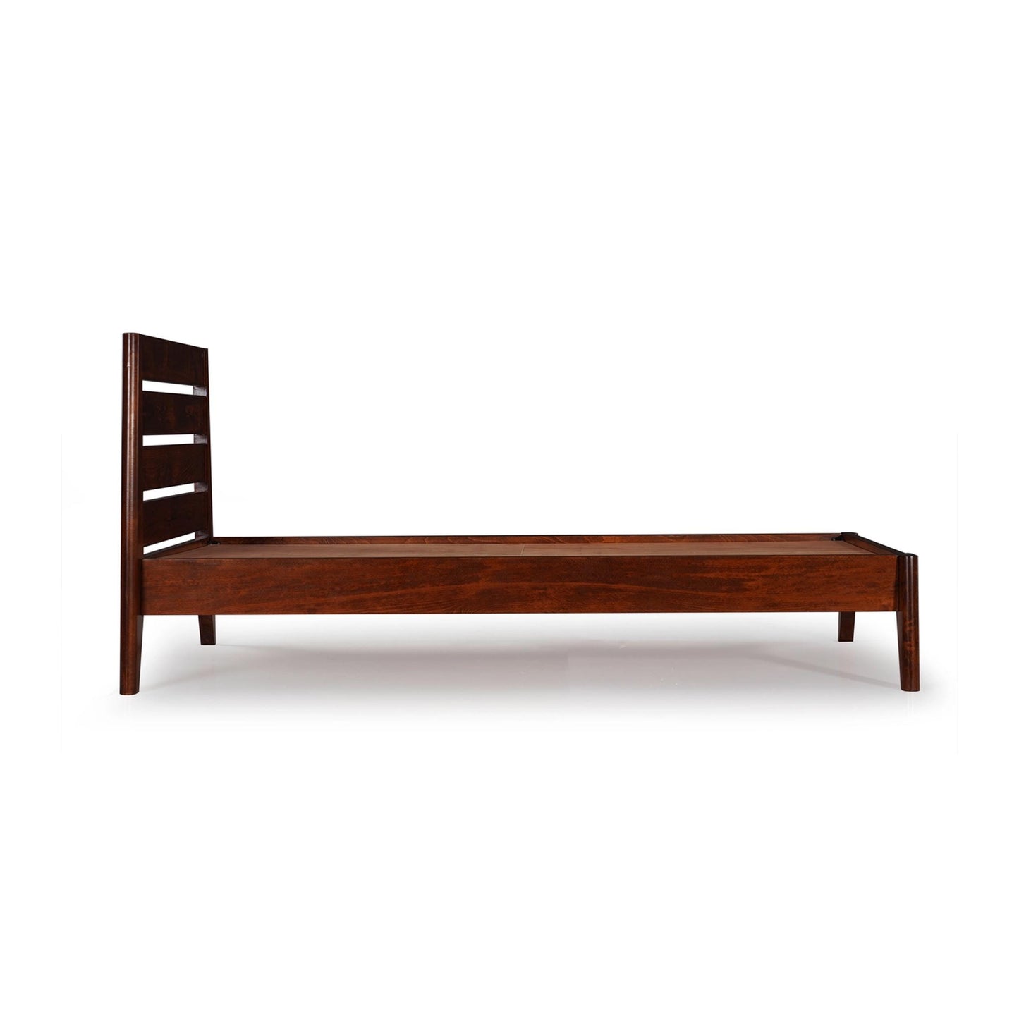 Handmade Mid-Century Modern Walnut Twin Bed Frame