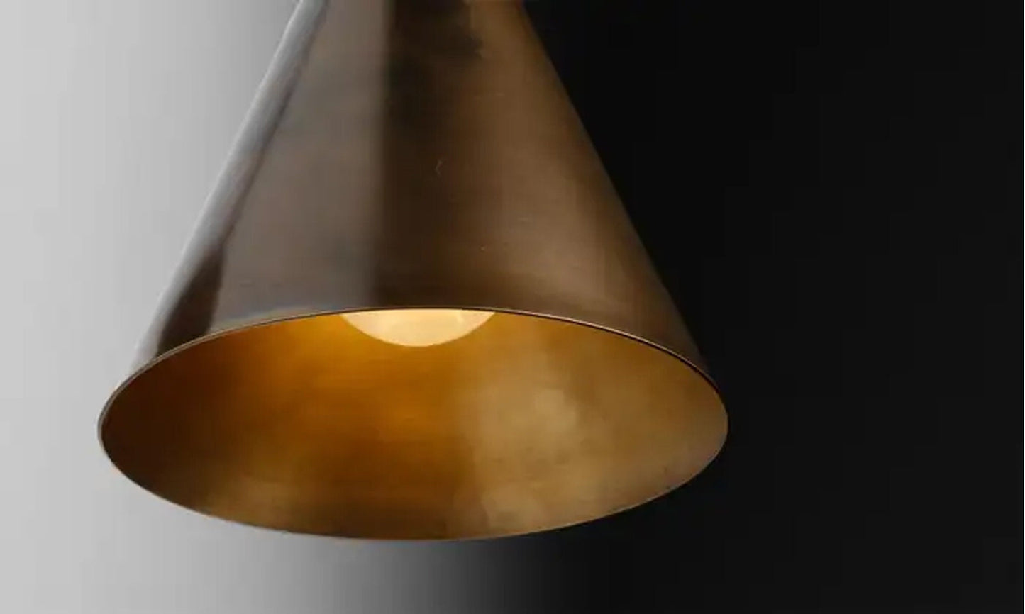 Handmade Brass Wall Sconce: Mid-Century Modern Light Fixture